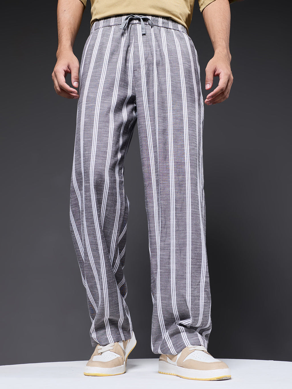 Men Striped lounge pants