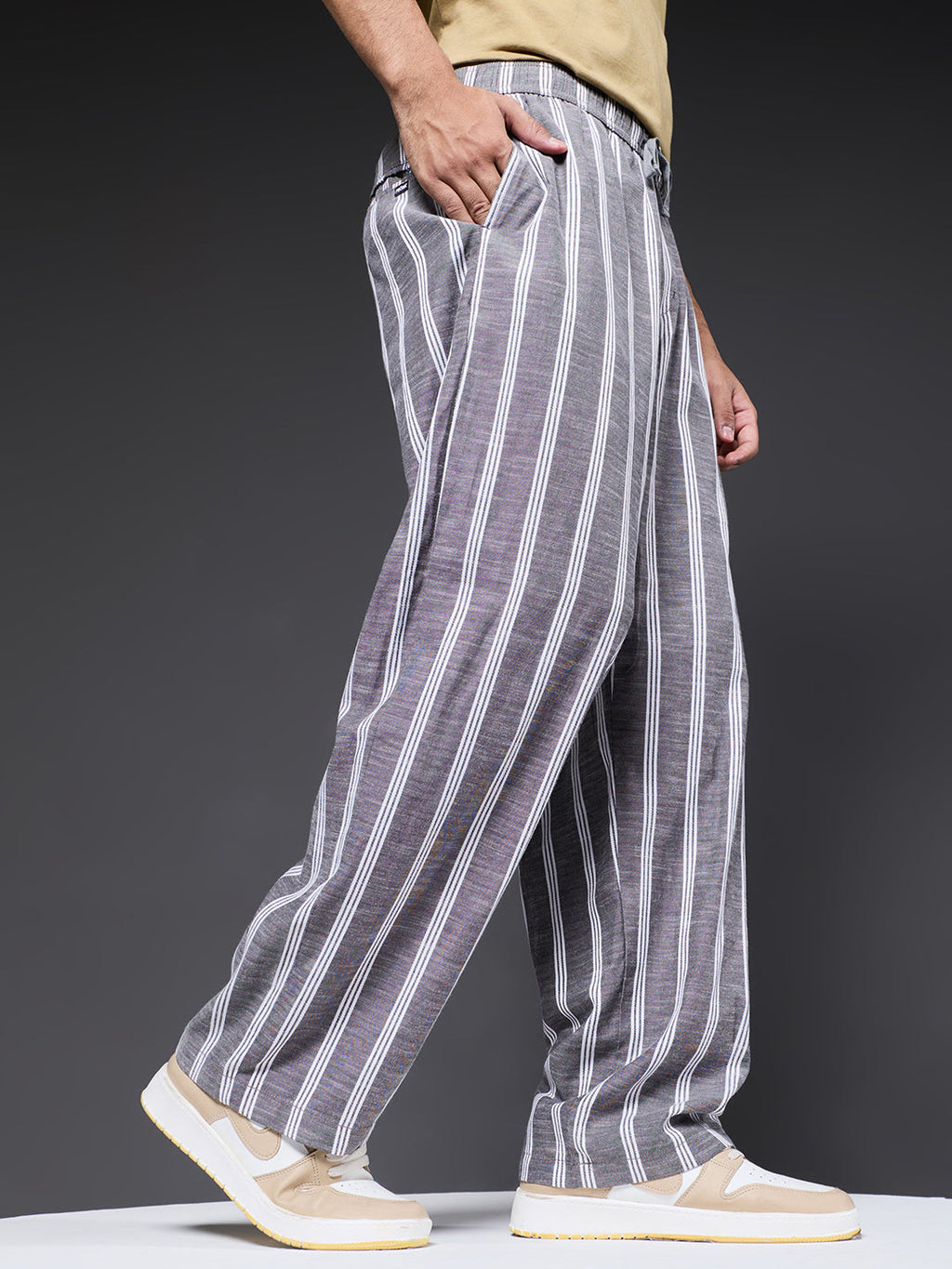 Men Striped lounge pants