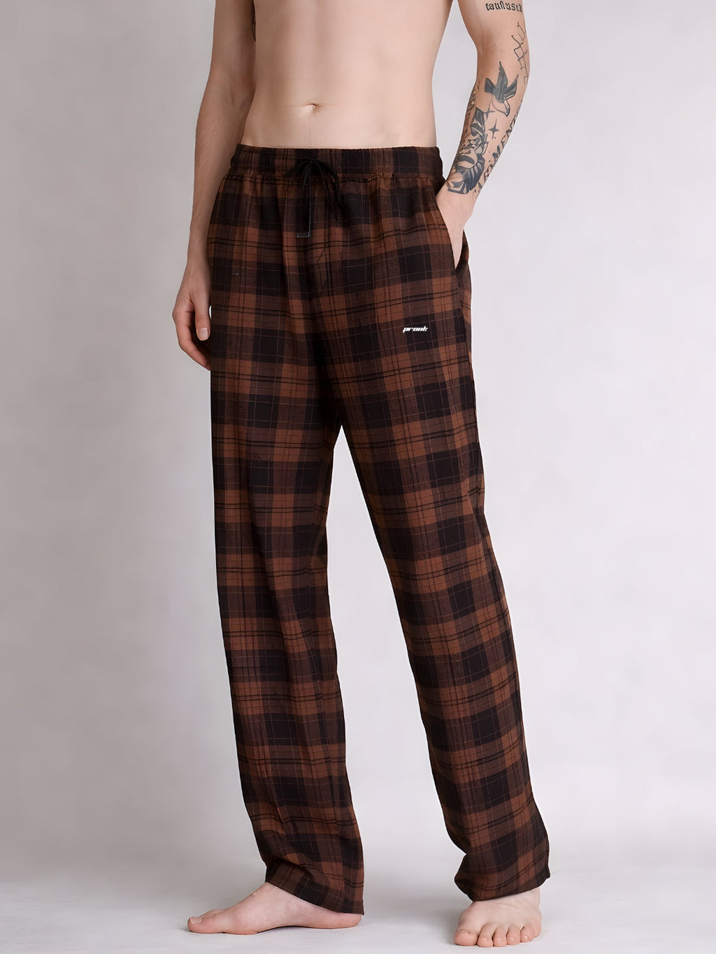 Men chequered lounge pants