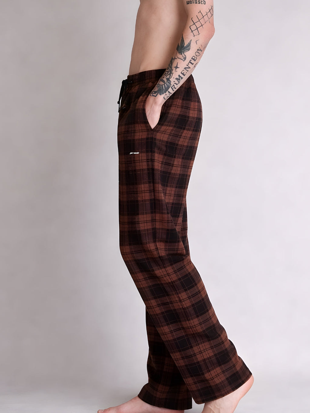 Men chequered lounge pants
