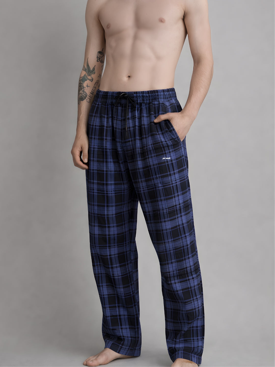 Men chequered lounge pants