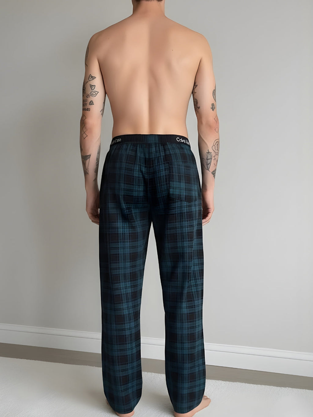 Men chequered lounge pants