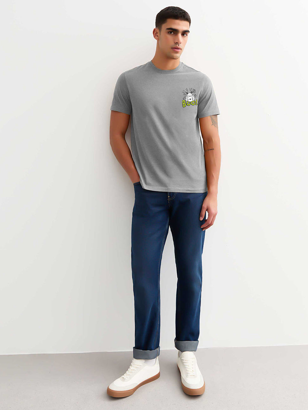 Boo Men Half Sleeve T-Shirt