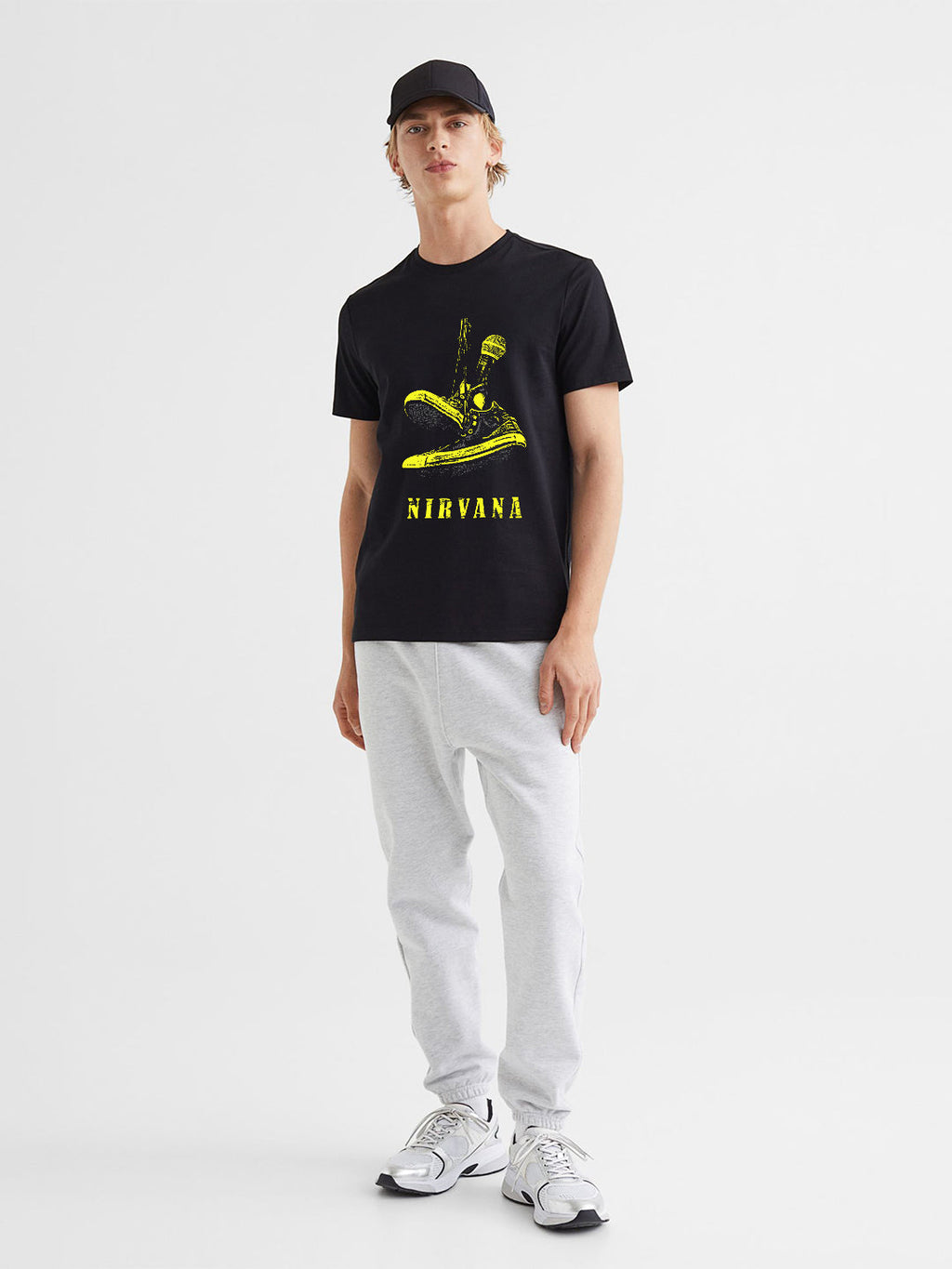 Nirvana Mic Men Half Sleeve T-Shirt