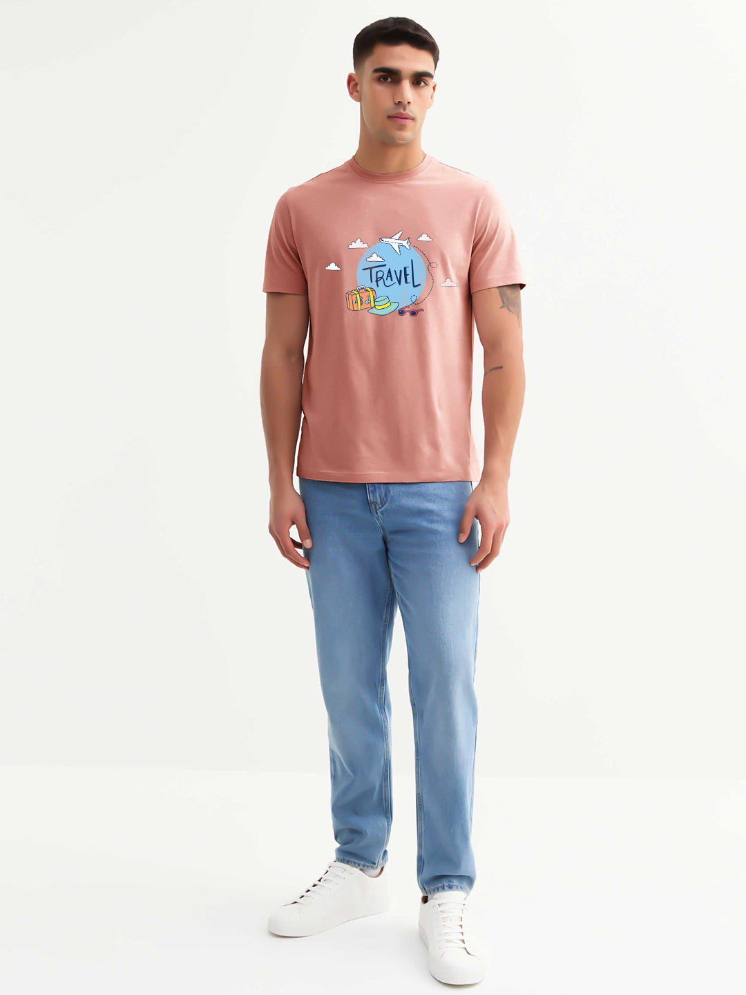 Travel World Men Half Sleeve T-Shirt