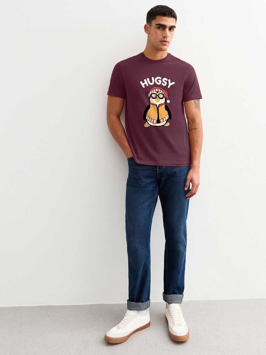 Hugsy Men Half Sleeve T-Shirt