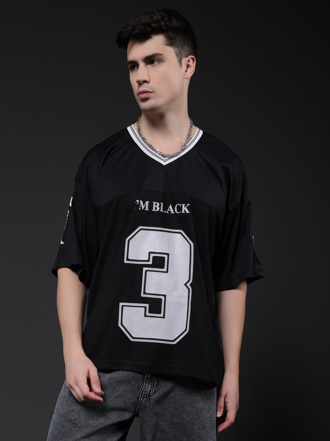 Men Oversized Varsity T-Shirt