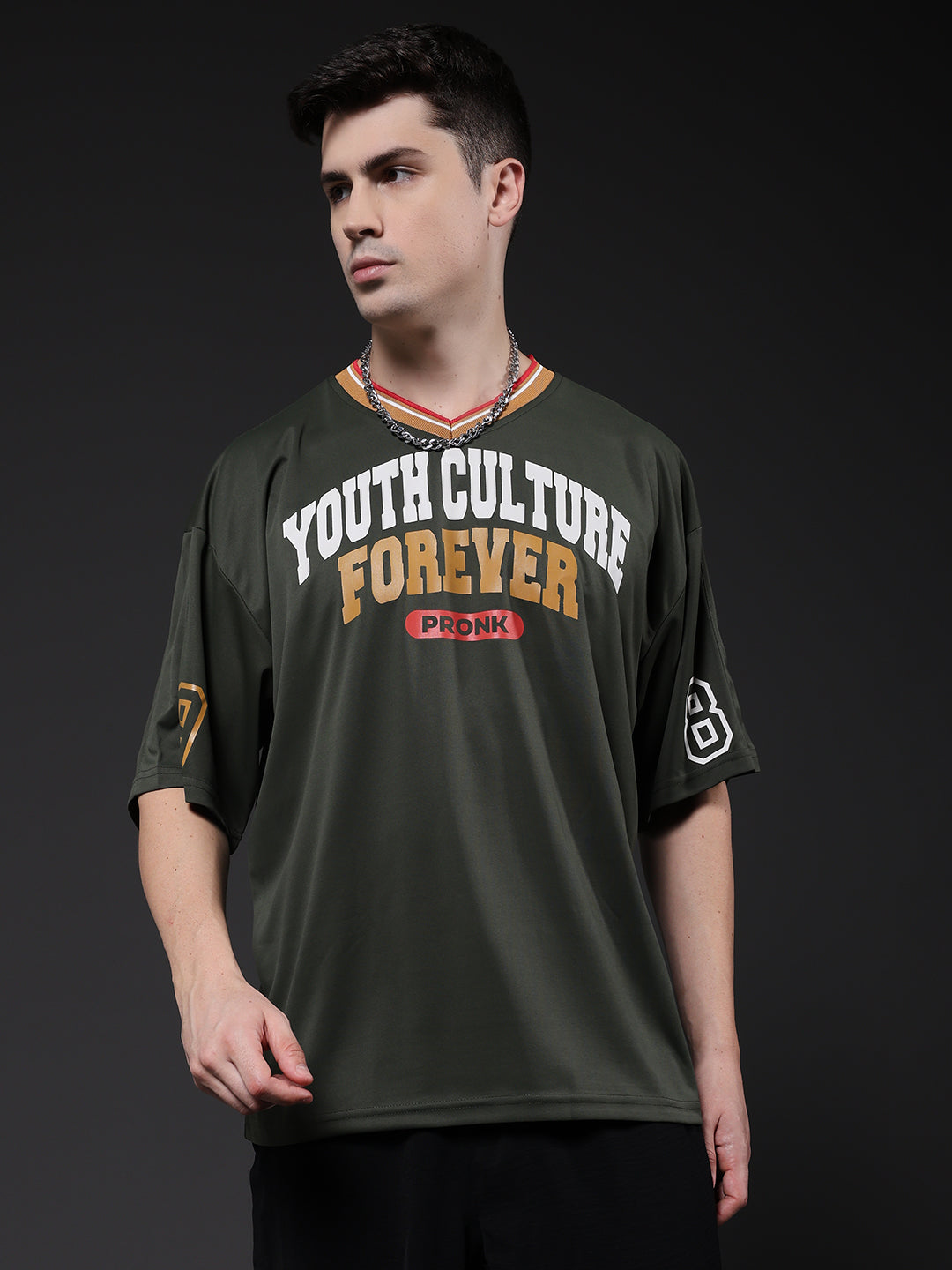 Men Oversized Varsity T-Shirt