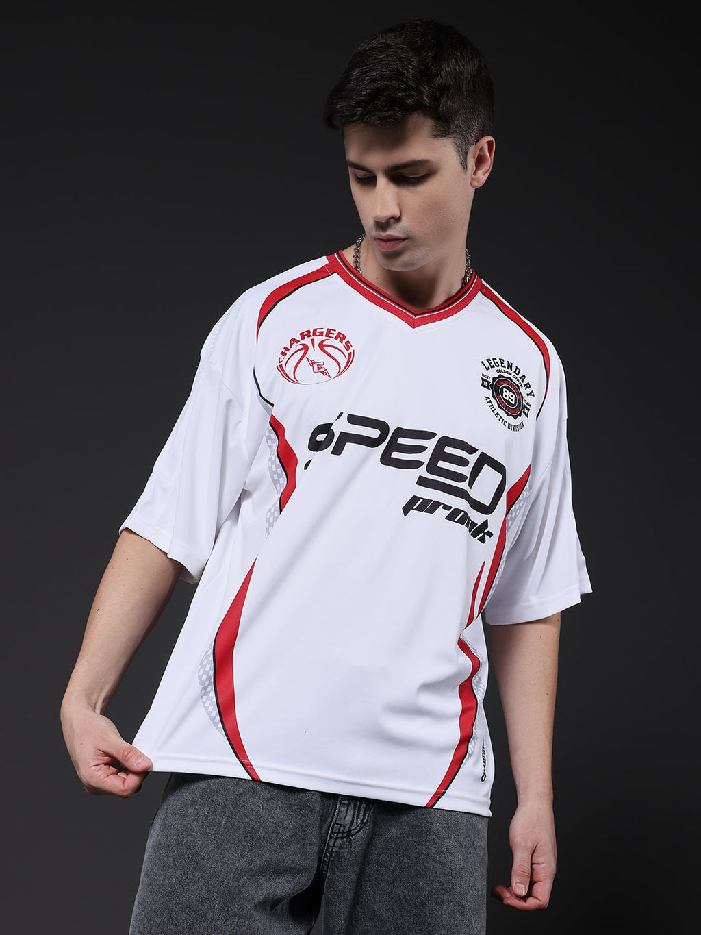 Men Oversized Varsity T-Shirt