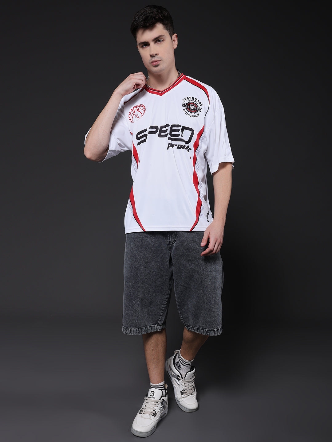 Men Oversized Varsity T-Shirt