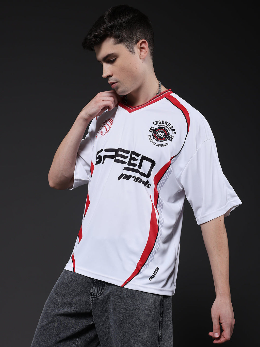 Men Oversized Varsity T-Shirt