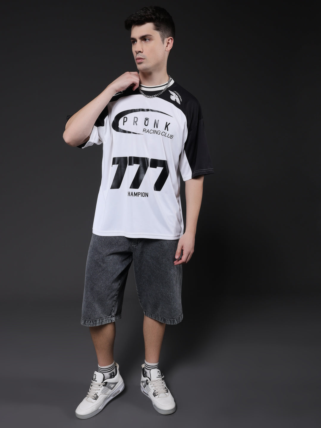 Men Oversized Varsity T-Shirt