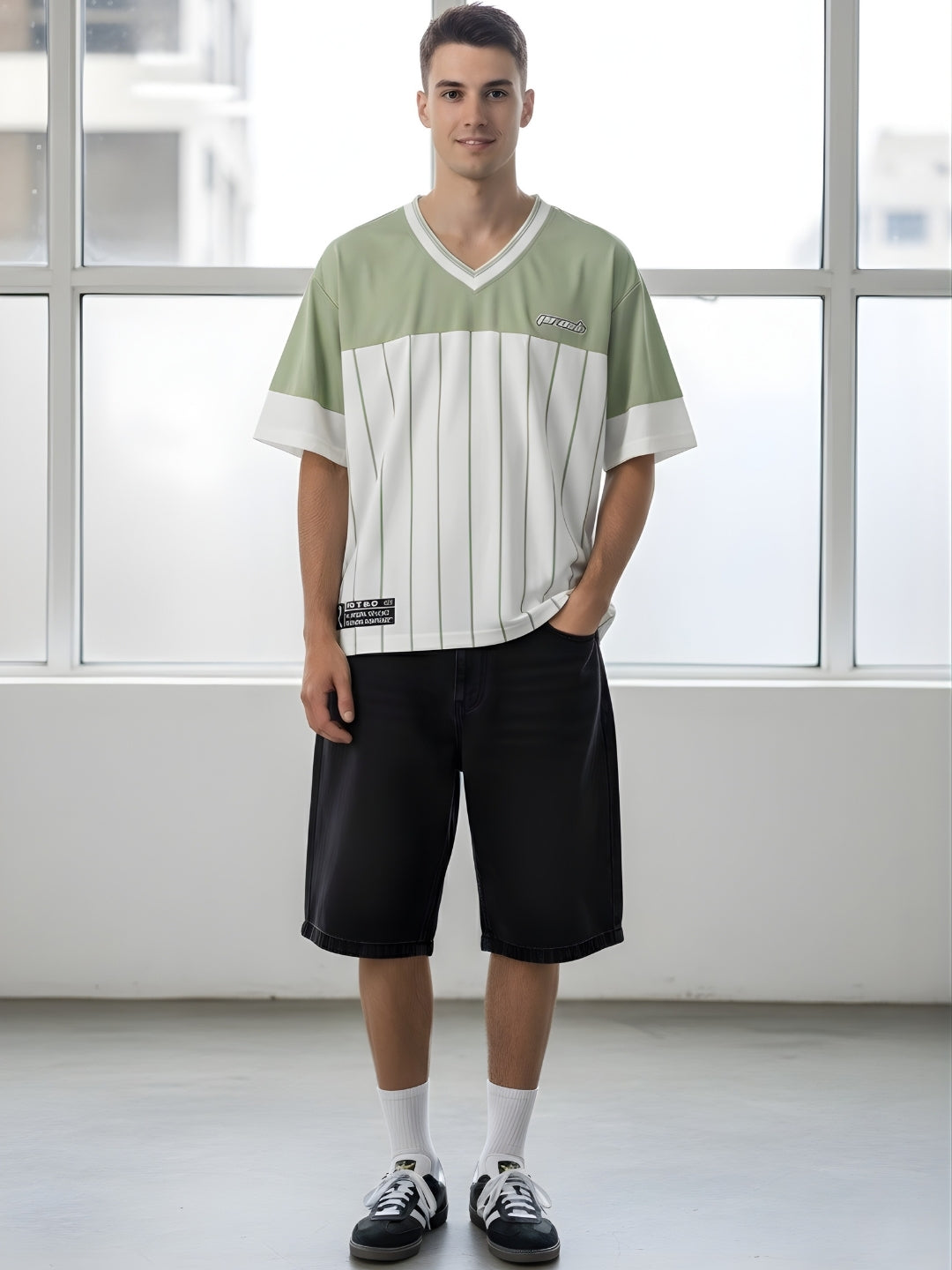 Men Oversized Varsity T-Shirt