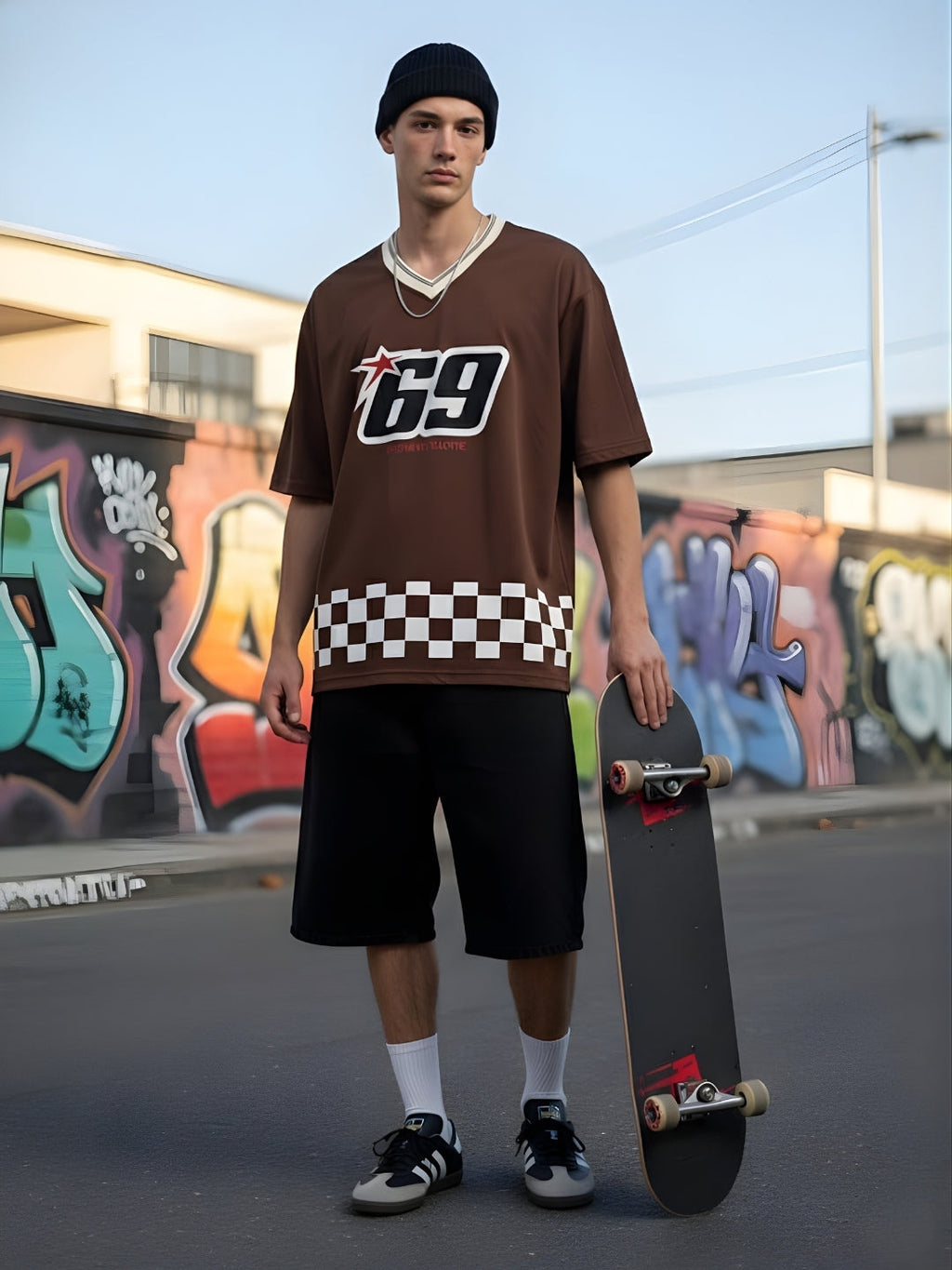 Men Oversized Varsity T-Shirt