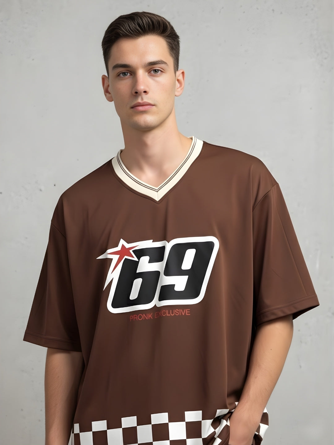 Men Oversized Varsity T-Shirt