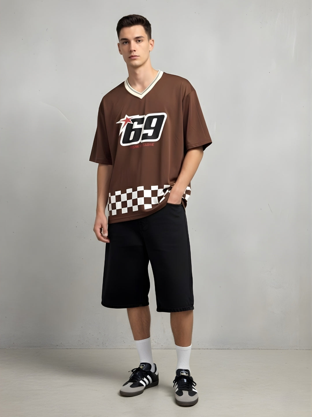 Men Oversized Varsity T-Shirt