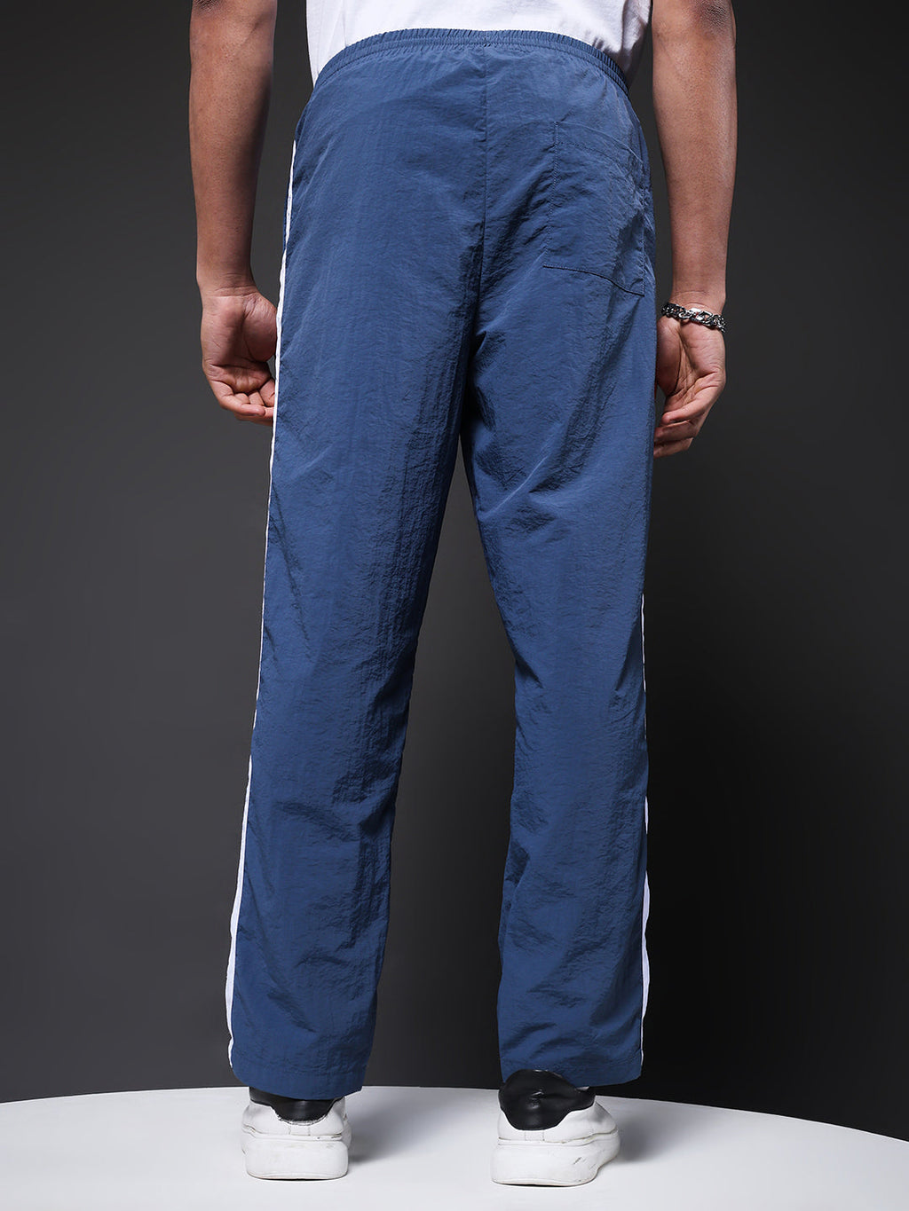 Men Premium Jogger with Side Stripes - Blue