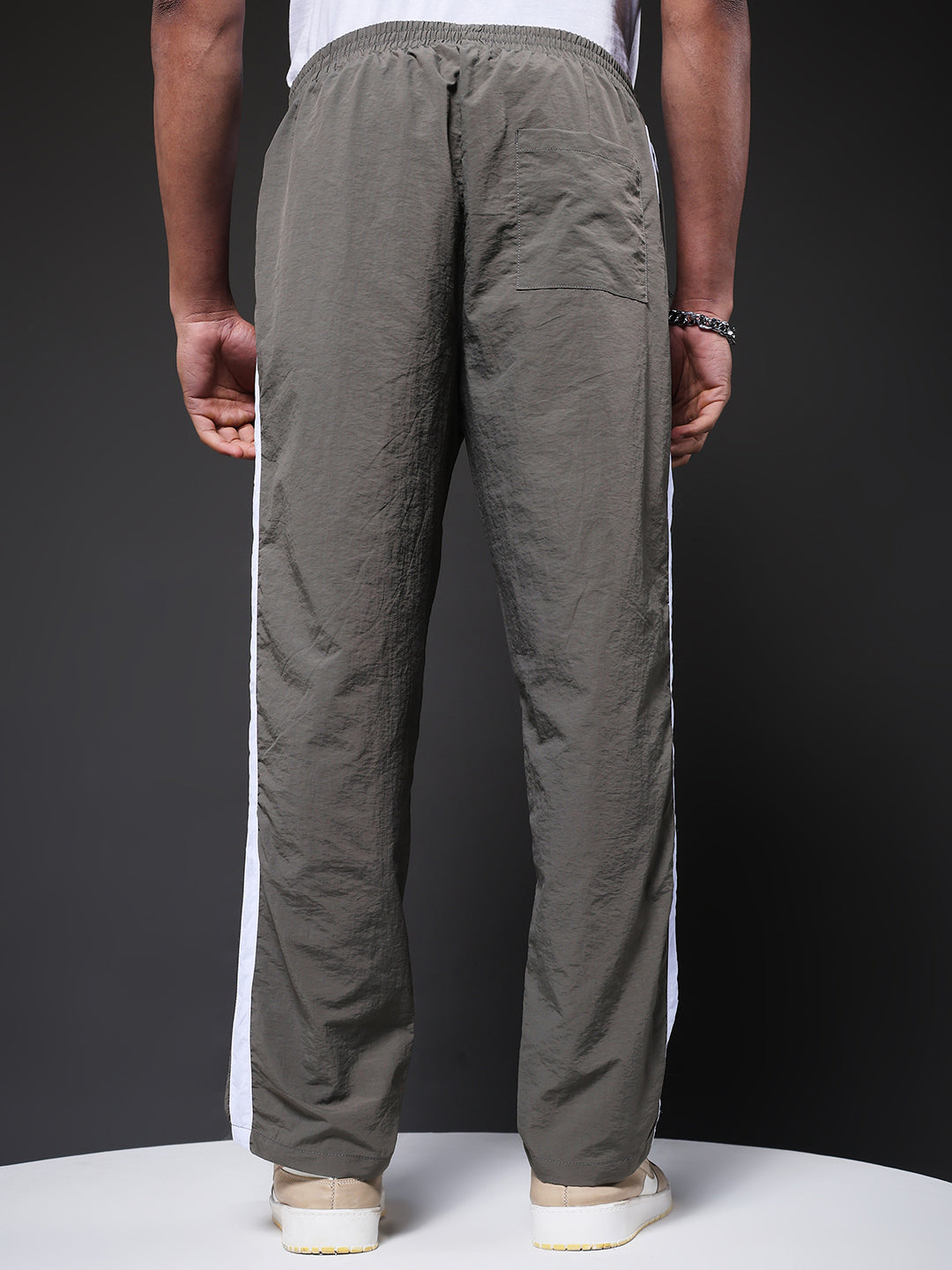 Men Premium Jogger with Side Stripes - Grey