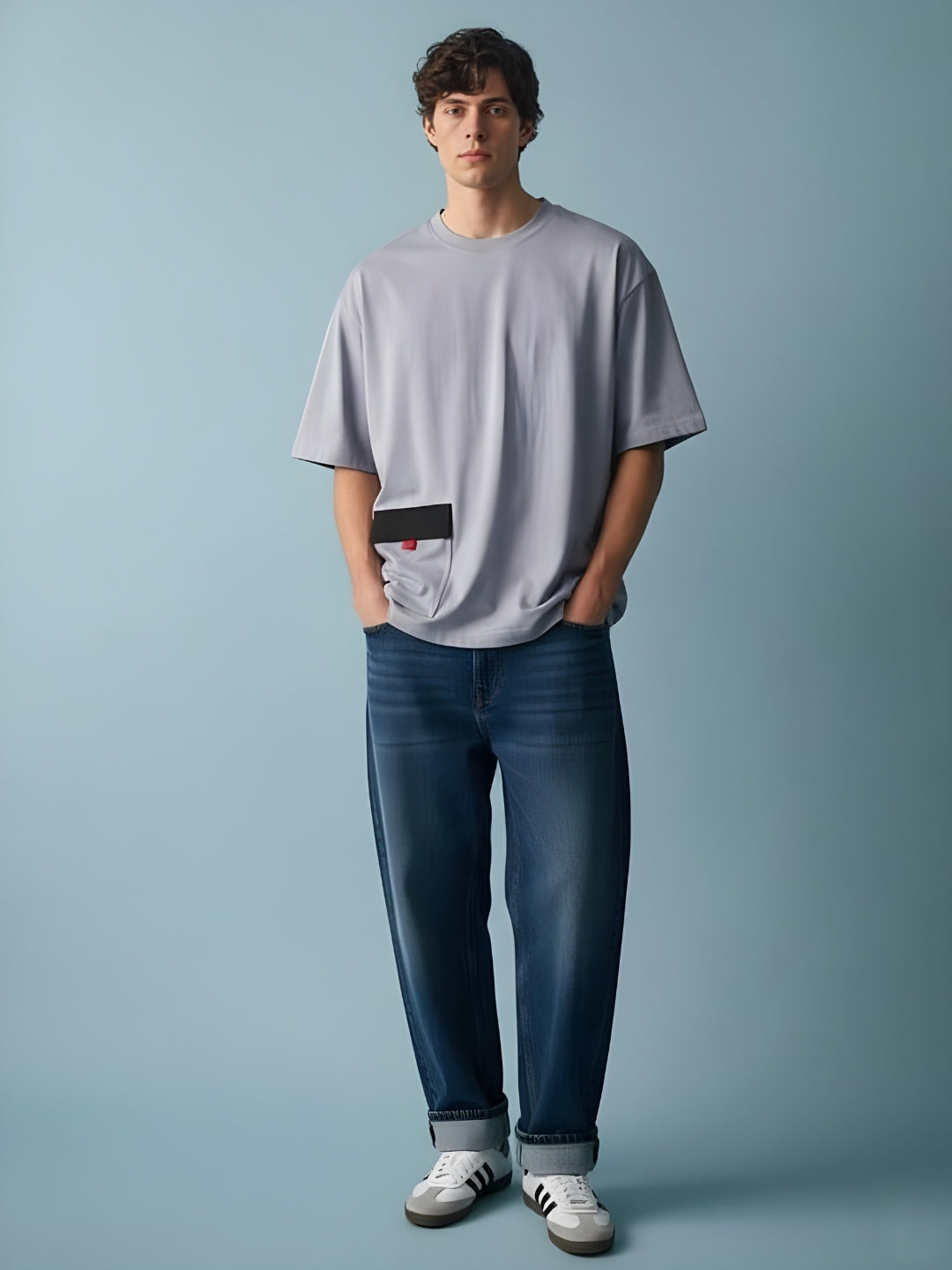 Cargo T-Shirt For Men - Ash Grey