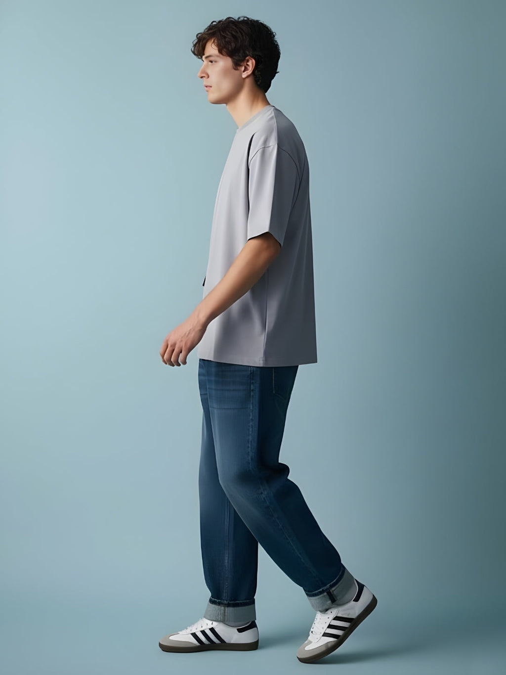 Cargo T-Shirt For Men - Ash Grey