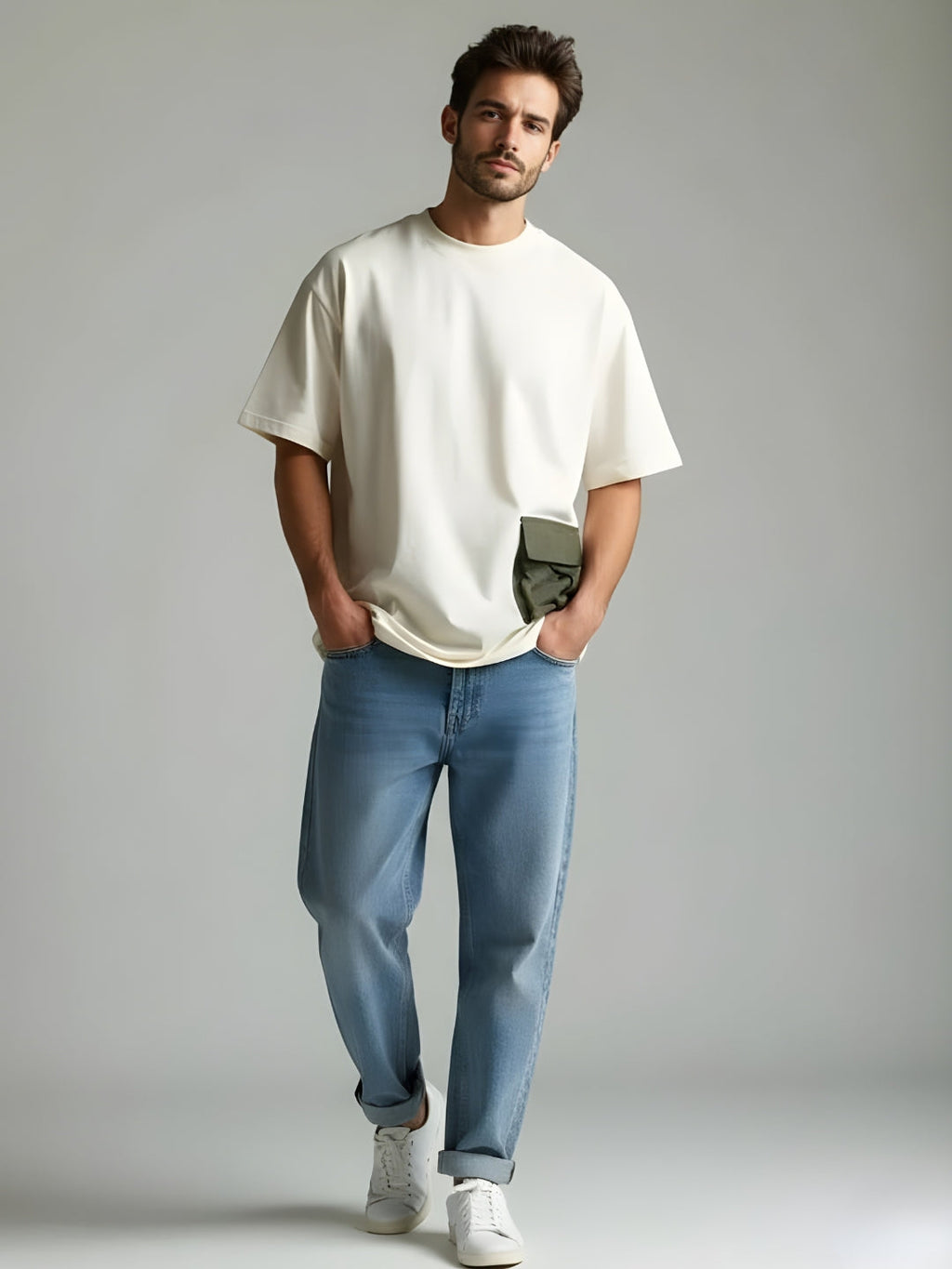 Cargo T-Shirt For Men - Off White