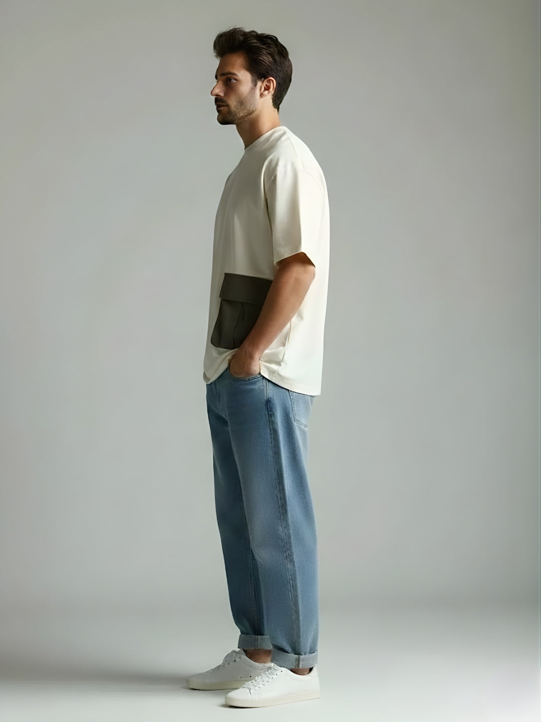 Cargo T-Shirt For Men - Off White