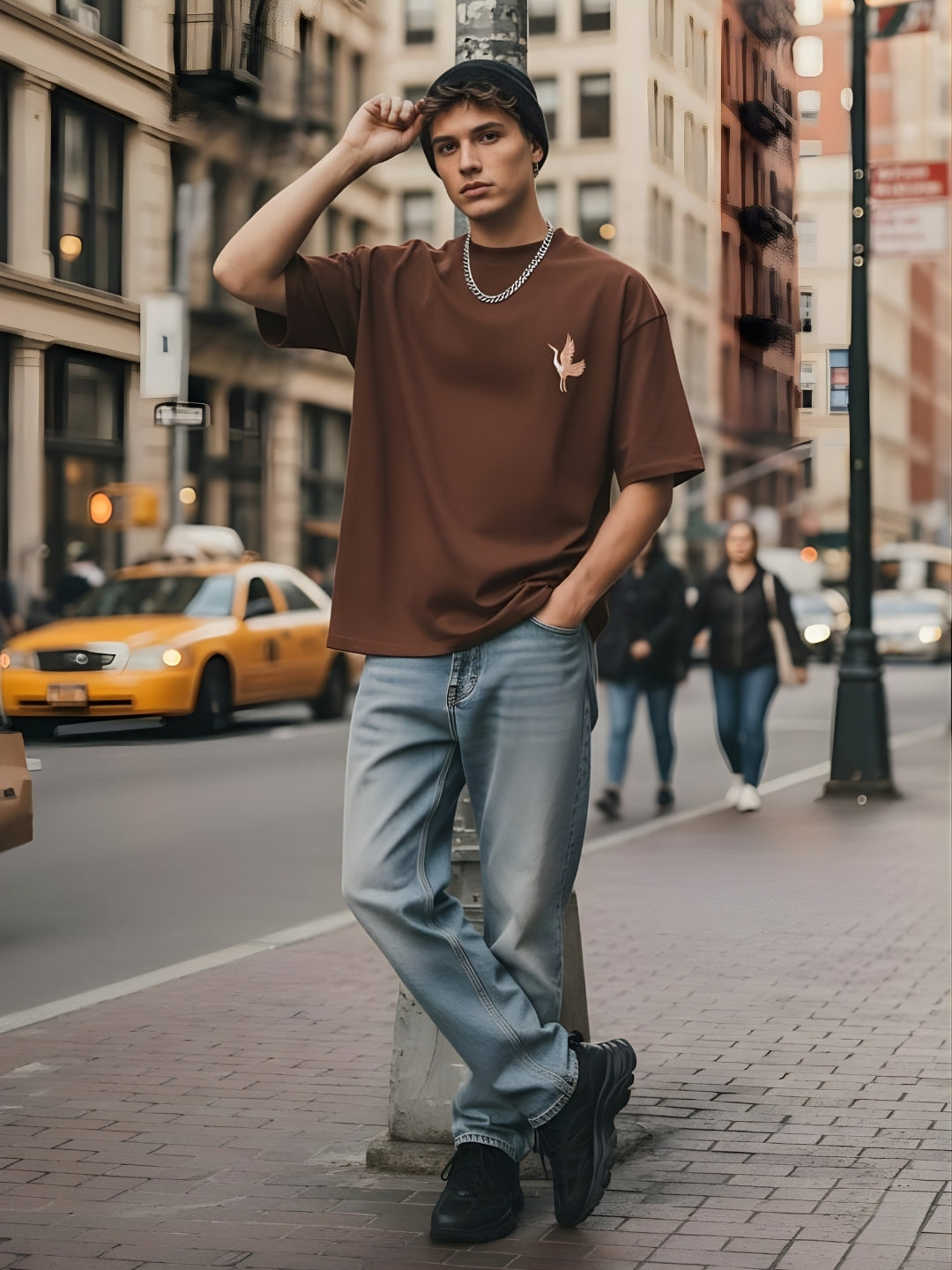 Mandala Roots Printed Men Premium Oversized T-Shirt