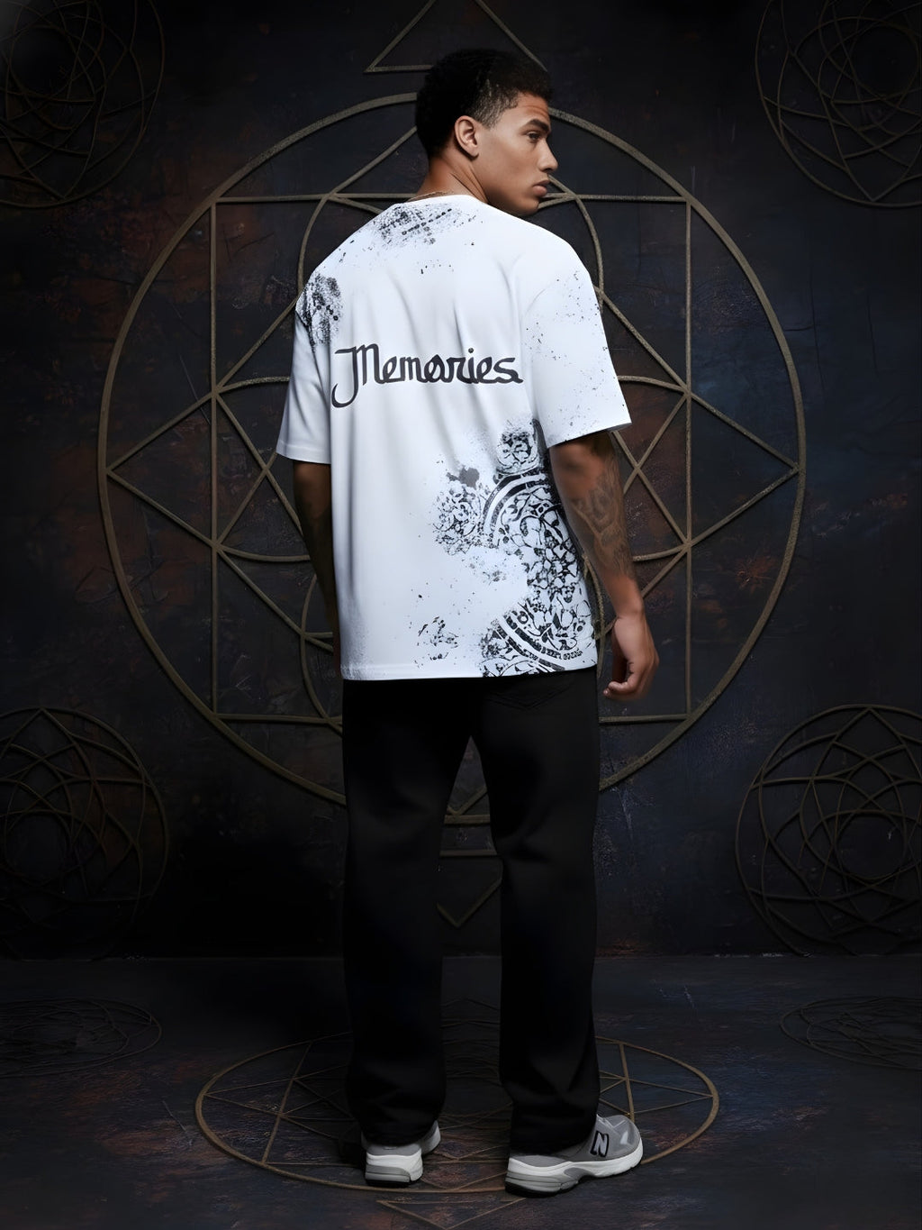 Memories Puff Printed Men Premium Oversized T-Shirt