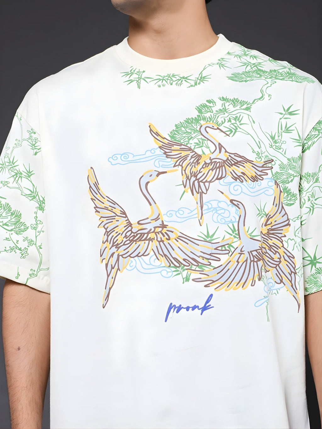 Mandala Roots Puff Printed Men Premium Oversized T-Shirt