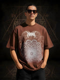 Mandala Roots Puff Printed Men Premium Oversized T-Shirt