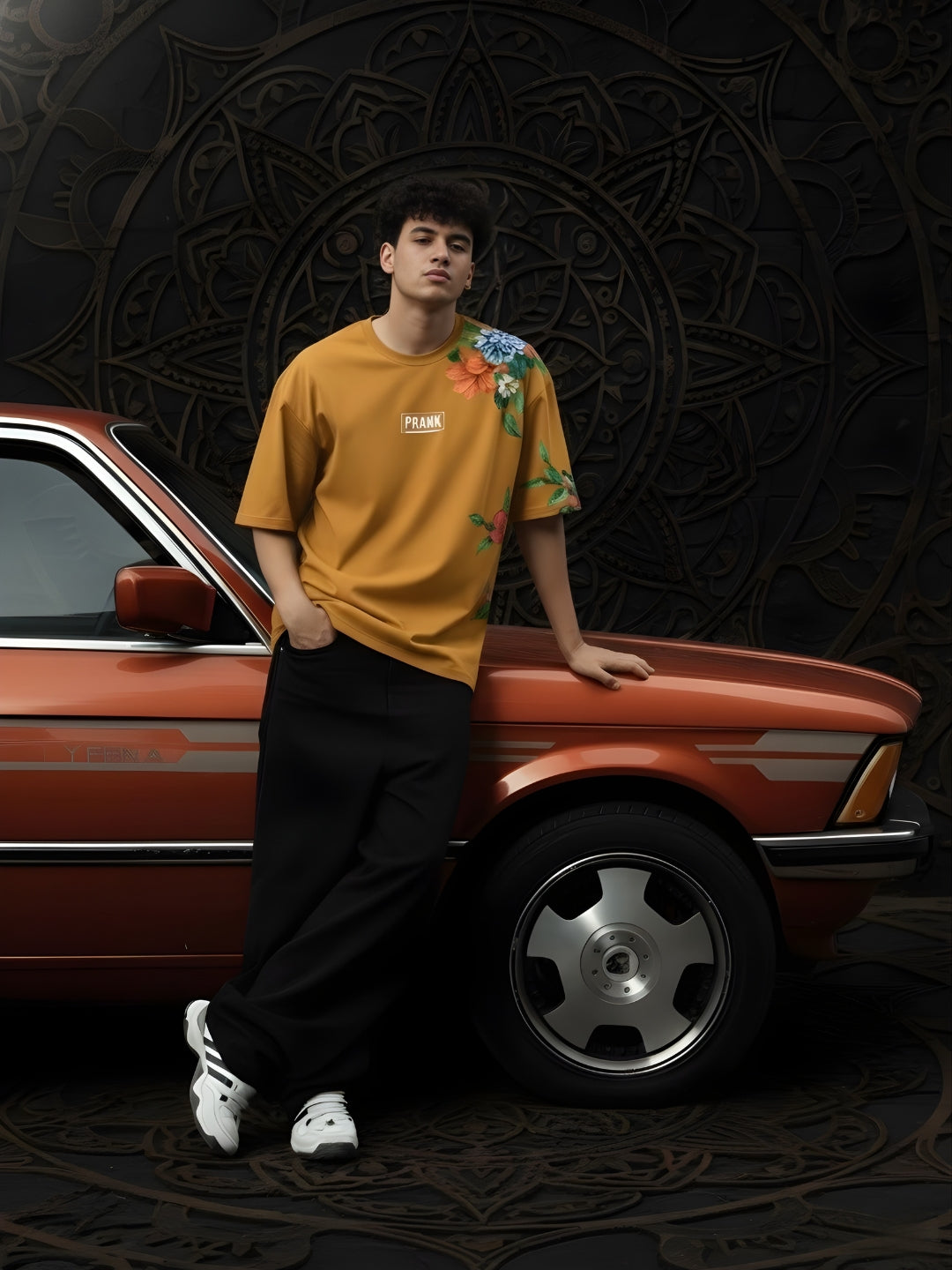 Mandala Roots Men Premium Oversized T-Shirt