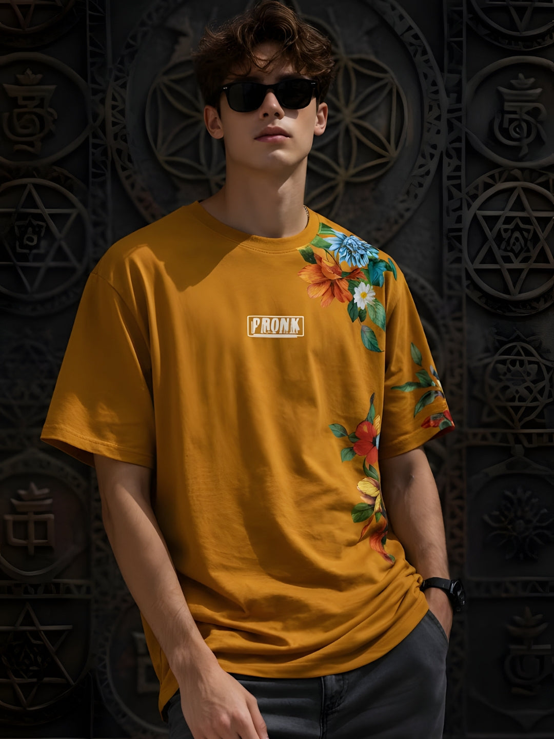 Mandala Roots Men Premium Oversized T-Shirt