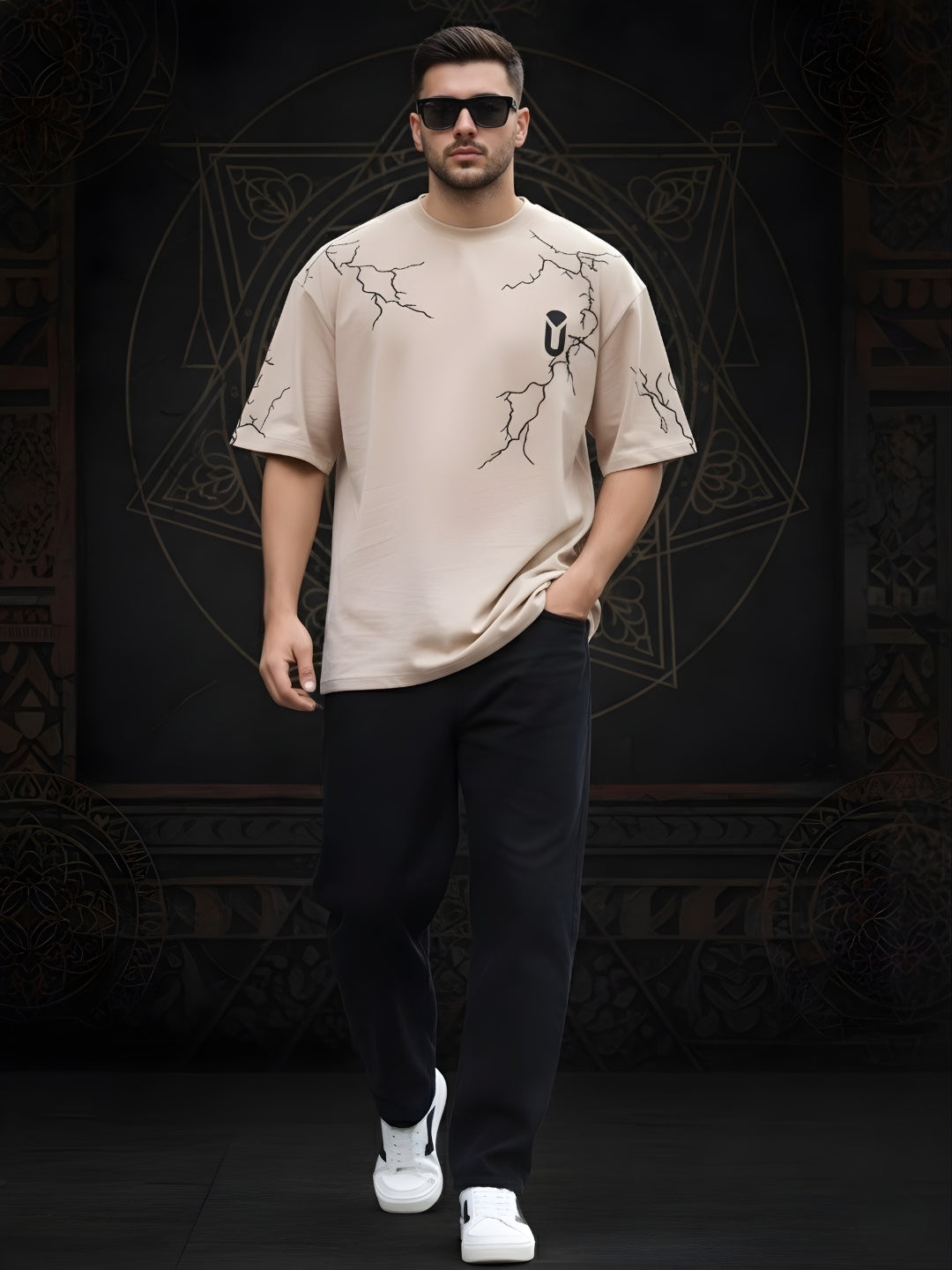 Mandala Roots Men Premium Oversized T-Shirt
