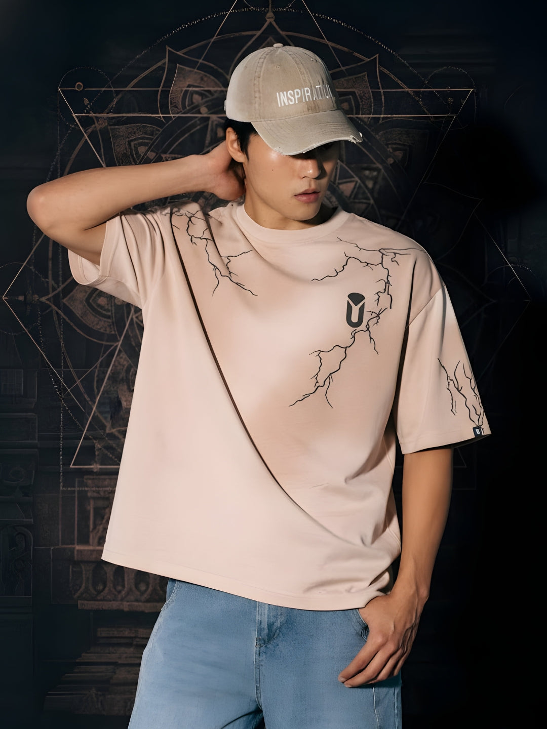 Mandala Roots Men Premium Oversized T-Shirt