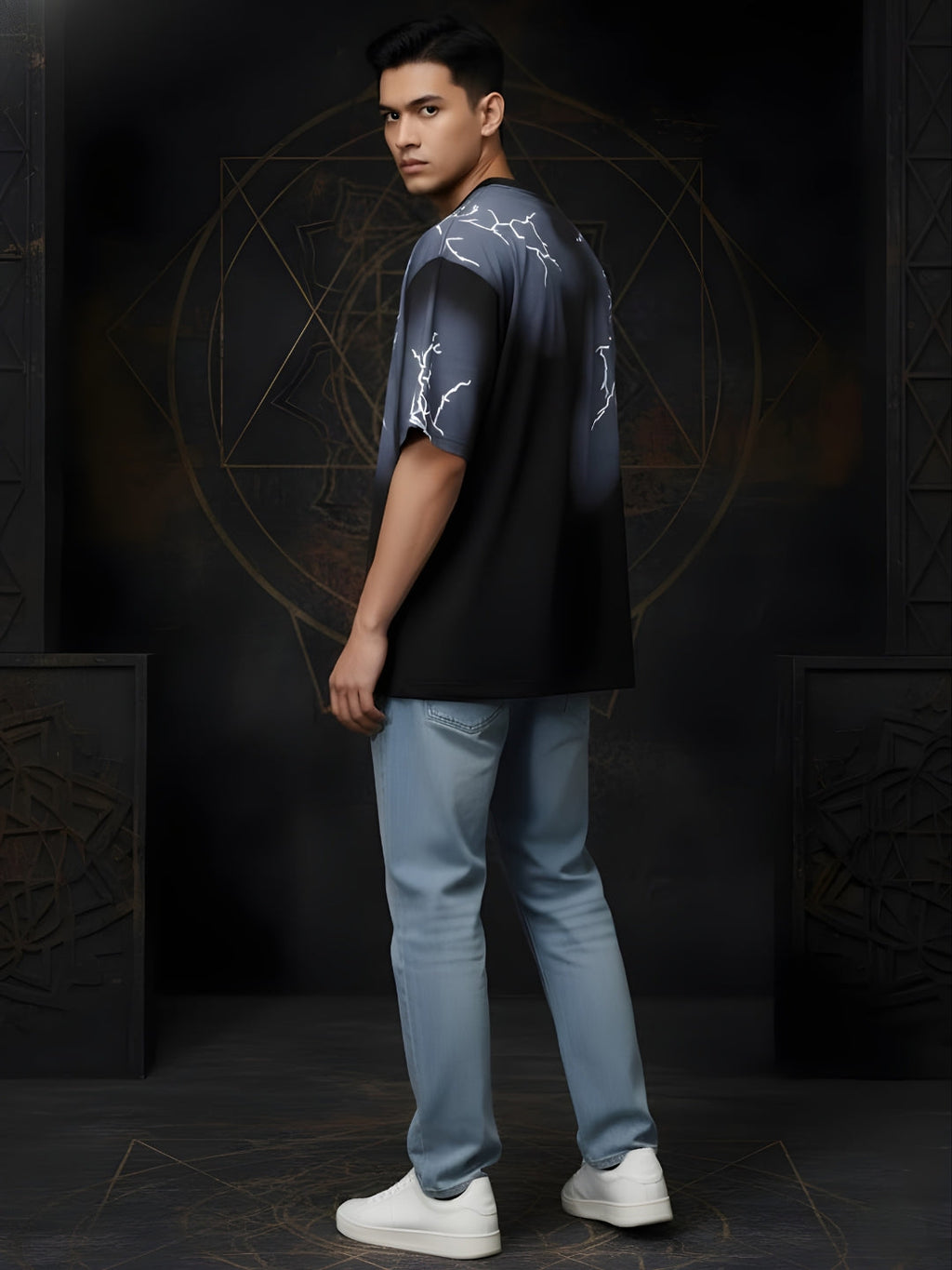 Mandala Roots Men Premium Oversized T-Shirt