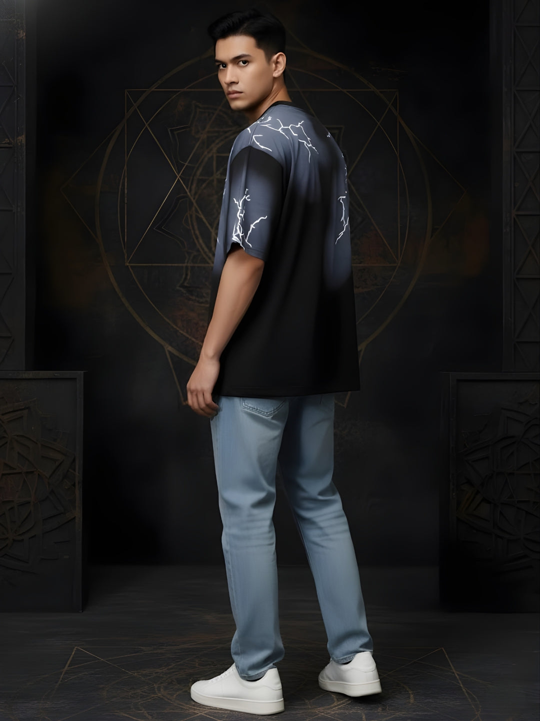 Mandala Roots Men Premium Oversized T-Shirt