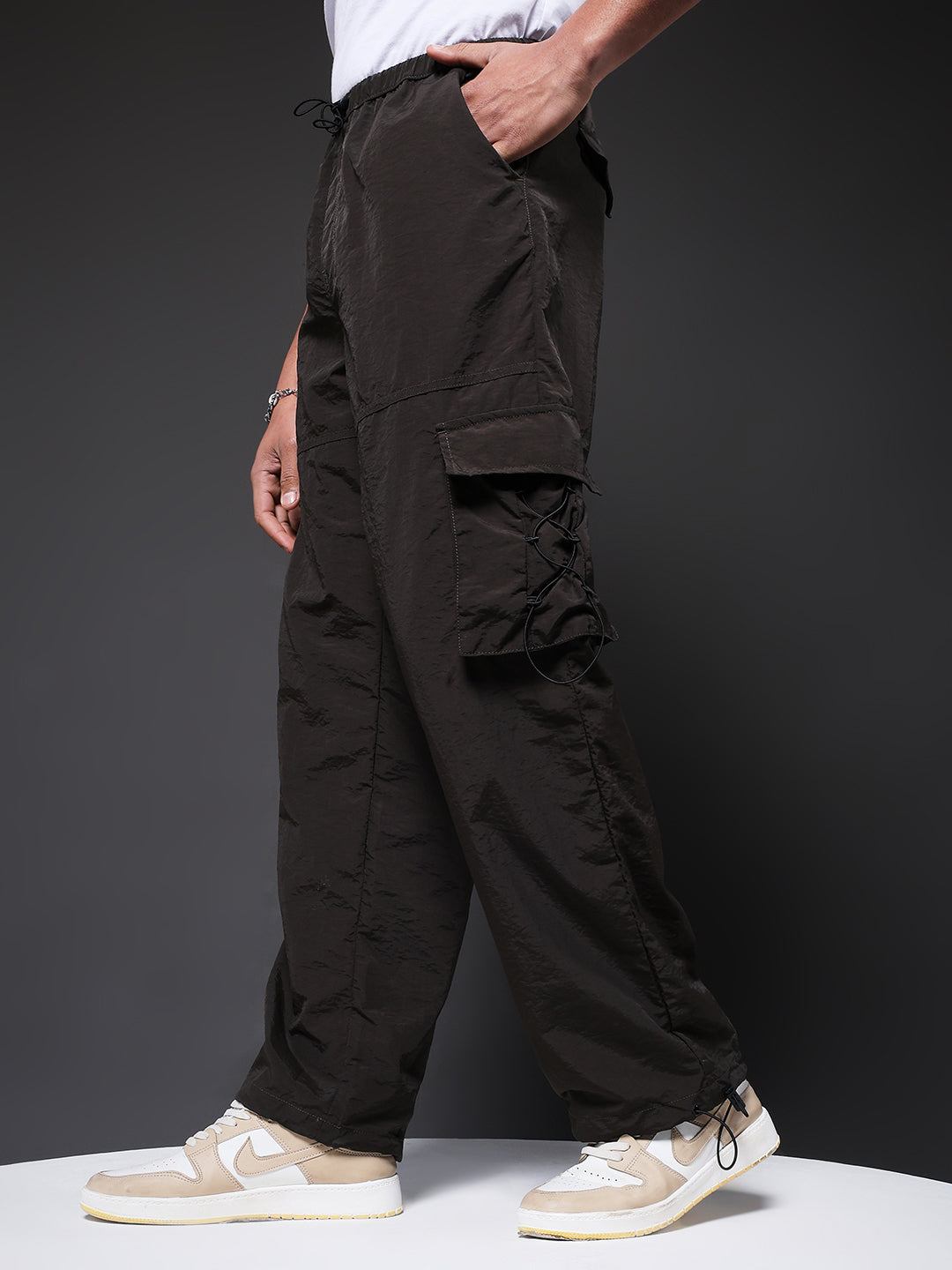 Parachute Pants For Men - Olive Green