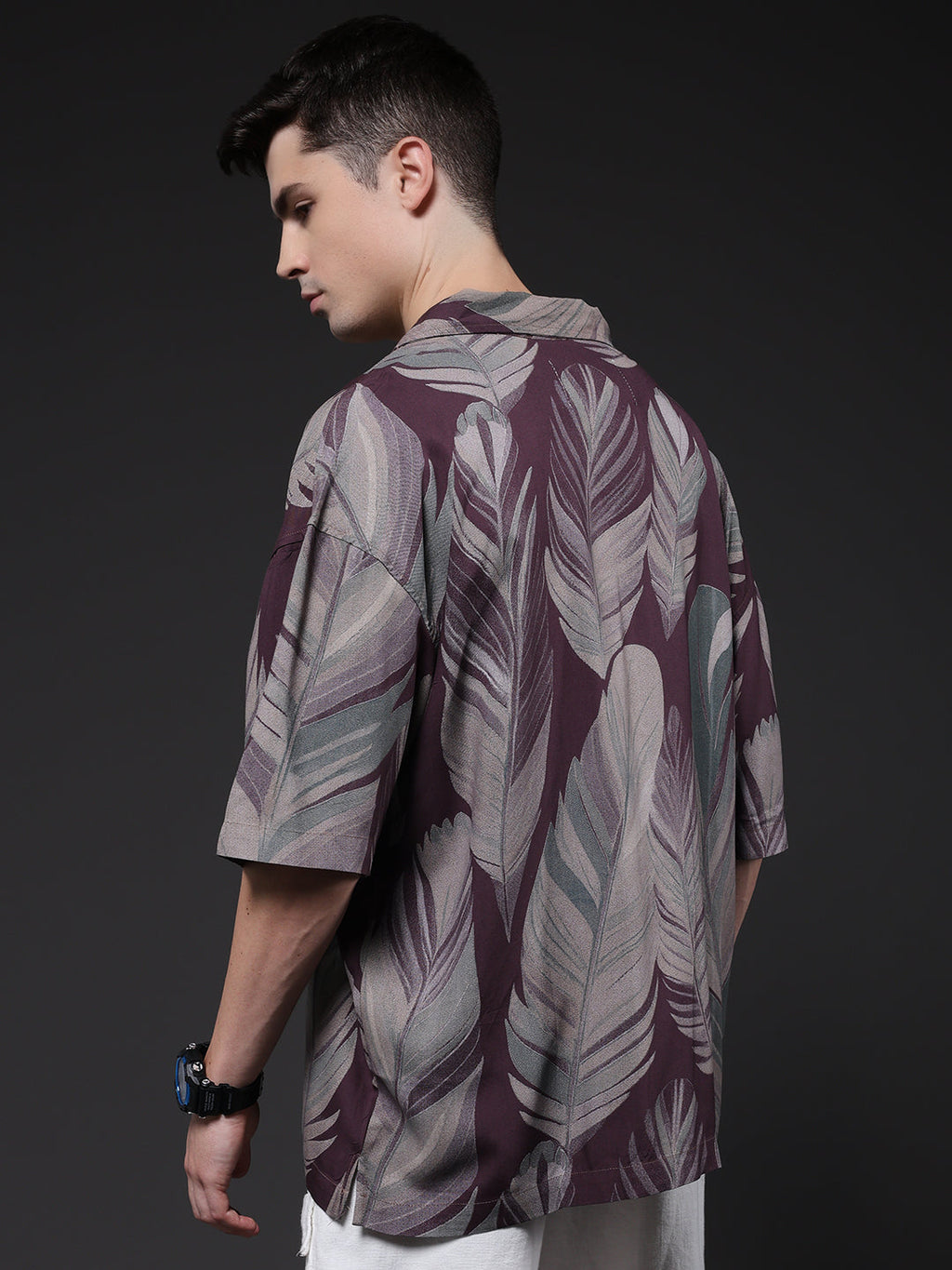 Mens Half Sleeve Casual Shirt  – Brown