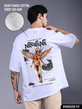GRUNGE REBIRTH Men Terry Printed Oversized T-Shirt