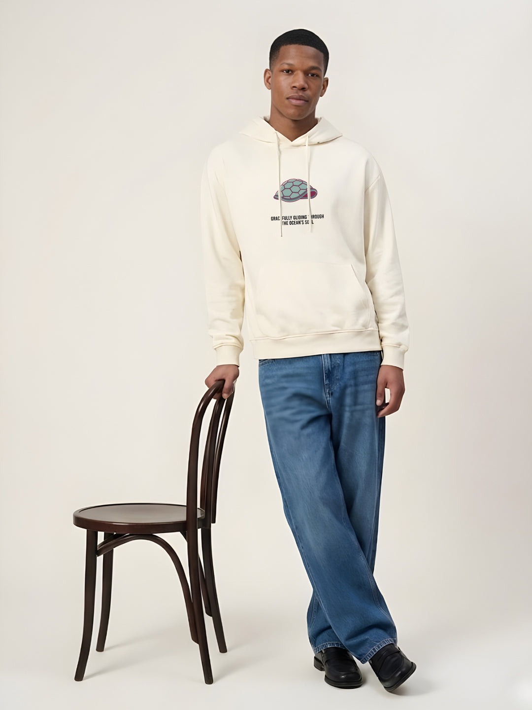 SHELL SPIRIT Men Drop Shoulder Premium Terry Hoodie